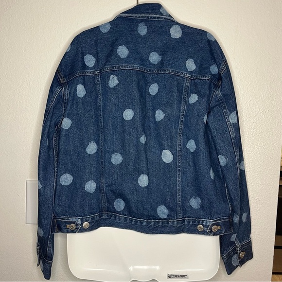 Madewell Boxy-Crop Denim Jacket – Polka Dot Print (Size M) - Picture 4 of 6